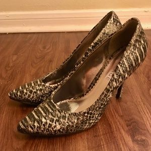 Rampage Animal Print Career Heels Pumps